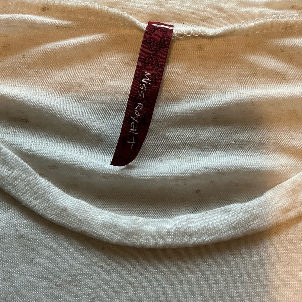 Women’s Miss Royal T Loving Paris T-shirt Sz XL Off White Ivory - Picture 6 of 6